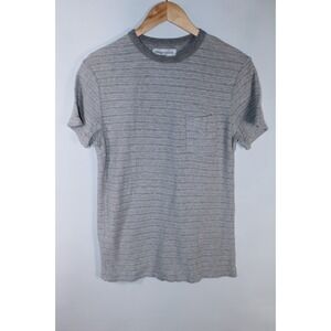 Officine Generale Men's XS/Small Gray Stretchy Crew Neck T-Shirt